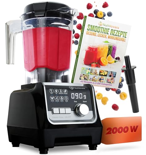 Nutri-Blender Max+ Frullatore Ad Alte Prestazioni 2000 W, Frullatore Frullato Ad Alte Prestazioni, Frullatore Professionale – 2 L, Tritan, Senza Bpa,