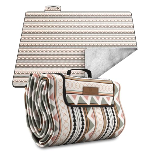 Veddelholzer 200 X 200 Cm Coperta Da Picnic Boho Impermeabile, Resistente Alla Sabbia Coperta Da Spiaggia Xxl Isolata E Imbottita Ideale Per Esterni,