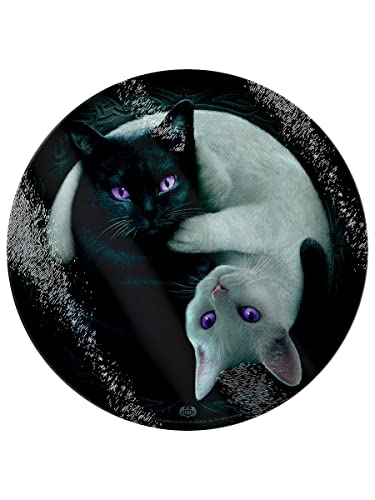 Spiral Ying Yang Cats Unisex Tagliere Multicolore Vetro