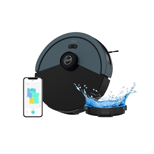 Hoover Robot Aspirapolvere E Lavapavimenti Hg4 Hydro, Potenza 4000 Pa, Navigazione Laser, Wi-Fi, Ritorno Automatico Alla Base Di Ricarica, Sensore Ost