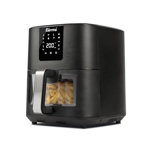 Girmi Fg79 "Ecofrit 9L" Friggitrice Ad Aria, 1700 W, 9 Litri Xxl, 8 Programmi, Display Digitale,Bpa/Pfoa Safe, Luce Interna, Timer, Ricettario Incluso