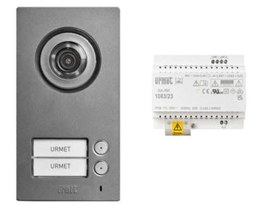 Kit Videocitofono Bifamiliare Urmet Pulsantiera+Alimentatore+Distributore - 1784802