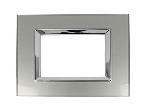 Sandasdon Sd98003-07Vt Placca Delux 3M Titanio Compatibile Vimar Arke