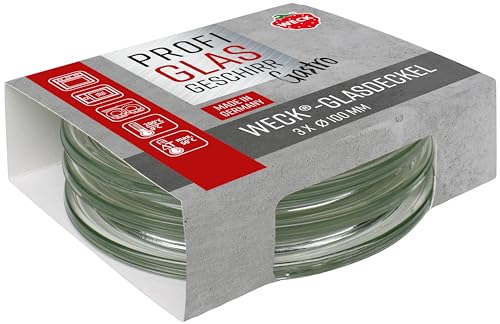 Weck Set Di 3 Coperchi Gourmet Da 100 Mm (Creazioni Perfette, Adatti Al Forno, Lavabili In Lavastoviglie, Stabilità, Bicchieri Gourmet, Coperchio) 761