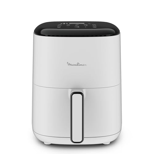 Moulinex Easy Fry Compact Friggitrice Ad Aria, Senza Olio, 1300 W, 3 L, Capacità 1-4 Persone, 10 Programmi Di Cottura, Touchscreen, Ez145A