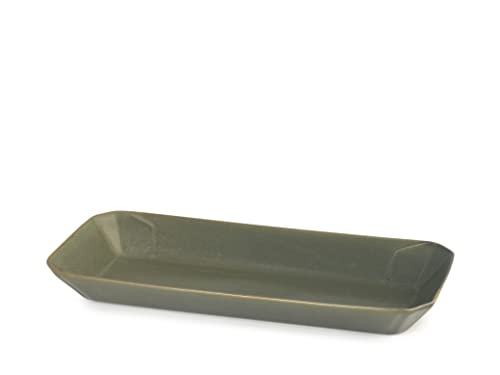 Pt Streat Set 2 Vaschette In Stoneware Verde 14X30Cm