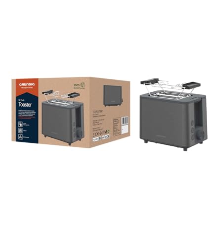 Grundig Ta 7340 - Tostapane, Potenza 950 Watt, Funzione Pop-Up Automatica E Centraggio Del Pane, Regolazione Variabile, Cassetto Raccogli Briciole Est