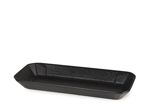 Pt Streat Set 2 Vaschette In Stoneware Nero 14X30Cm