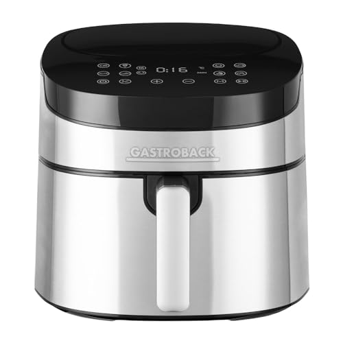 Gastroback #42583 - Friggitrice Ad Aria Calda Air Pro Xxl, Con Capacità Di Riempimento Di 6,5 Litri, 8 Programmi Preimpostati, Pannello Di Controllo T