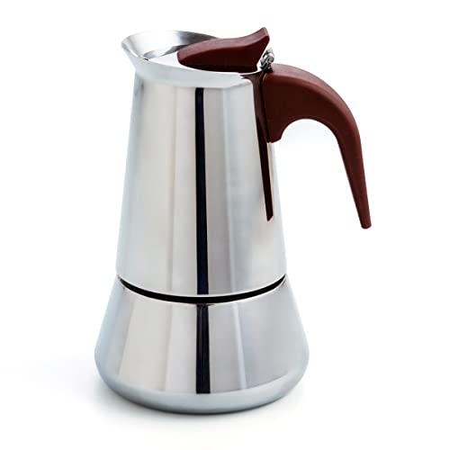 Quid Milan Caffettiera Inox 4 Tazze Acciaio