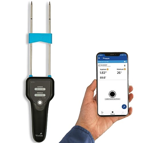 Bluelab Metpulse Pulse Meter Handheld Digital Soil Moisture Meter For Nutrient, Moisture & Temperature Directly From The Plant Root Zone, Fast And Acc