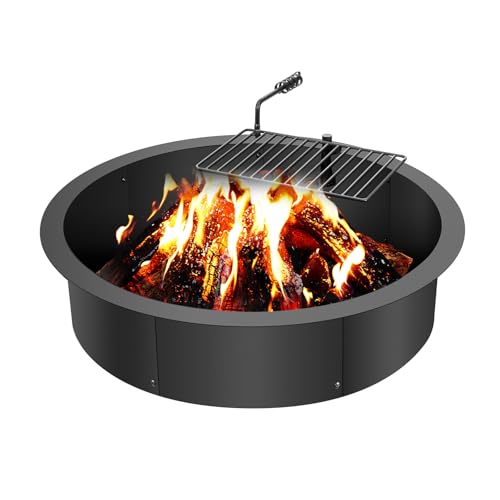 Vevor Anello Per Braciere, Inserto Braciere Con Anello Per Griglia, Esterno 889 Mm/787Mm Id, Alto 215 Mm, Rivestimento Interno In Acciaio Carbonio, An