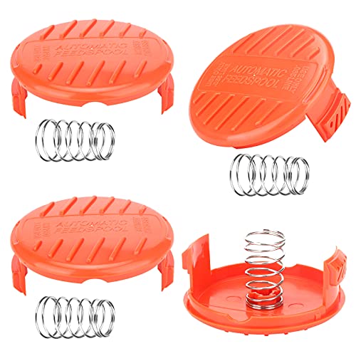 Windfromort Cappucci A Rocchetto,4 Pezzi Spool Caps Trimmer Spool Cap,Accessori Per Decespugliatore,Cappucci Per Rocchetti In Abs Per Black-Decker, Ra