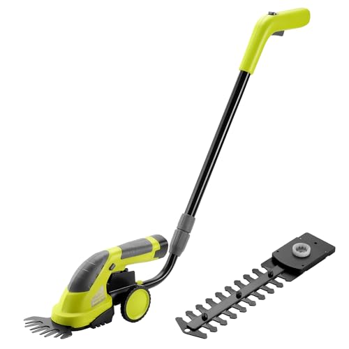 Dewinner Forbici/Tagliasiepe A Batteria,Sfoltirami E Cesoia Rasaerba Tagliabordi - Set Cura Del Giardino, 7.2 V Cesoie Elettriche, Impugnatura Soft Gi