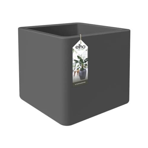 Elho Pure Soft Brick Fioriera, Nero, 50 Cm