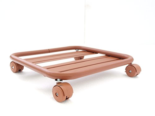 Carrello Sottovaso Quadrato Con Ruote Cm. 33 Cotto