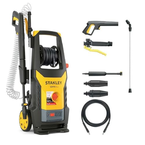 Stanley - Idropulitrice Ad Alta Pressione 2200W 160 Bar 460 L/H 2In 1 Funzione Lavaggio E Spruzzatore Sxpw22Dhs, Giallo