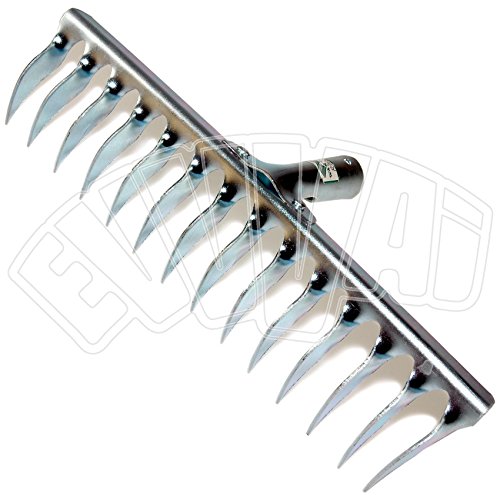 Rastrello 12 Denti Aeratore Zincato Arieggiatore Per Giardino Prato Inglese Erba