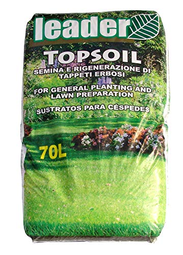 Leader, Terriccio Topsoil, Per La Rigenerazione E La Semina Di Prati, Tappeti Erbosi Sportivi, Aree Verdi, Trattiene L'Umidità, Evita Stress Idrici, F