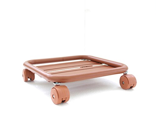 Carrello Sottovaso Quadrato Con Ruote Cm. 26 Cotto