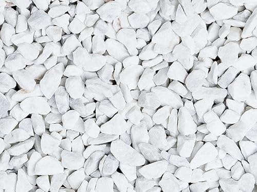Graniglia, Granulato Per Giardino, Bianco Carrara 12-16 Mm (25 Kg)