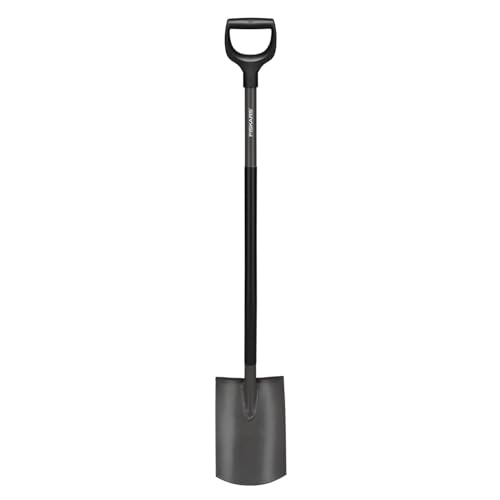 Fiskars Vanga Quadra, Vanga Per Terreni Morbidi E Poco Sassosi, Lunghezza: 125 Cm, Acciaio Al Boro Di Ottima Qualità, Grigio/Nero, Ergonomic, 1070640