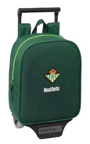 Safta Real Betis - Zaino Per Asilo Con Carrello, Ideale Per Bambini Di Diverse Età, Comodo E Versatile, Qualità E Resistenza, 22 X 10 X 27 Cm, Colore