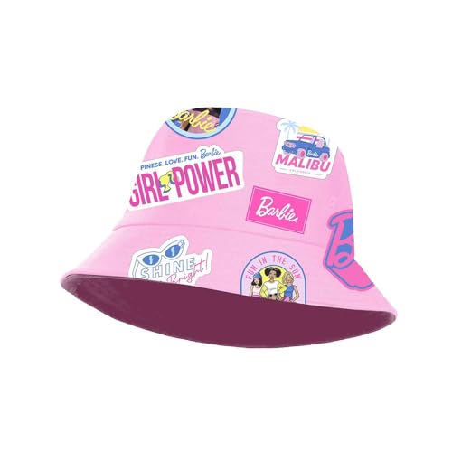 Barbie Malibu-Cappello Bambino Bucket, Rosa, 25 X 15 Cm