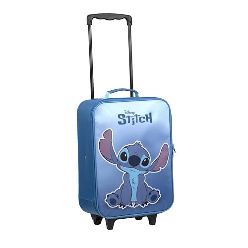 Undercover - Trolley Per Bambini Disney Stitch - Ampio Scomparto Principale - Compagno Di Viaggio Ideale - Asta Telescopica Regolabile E Fissabile - D
