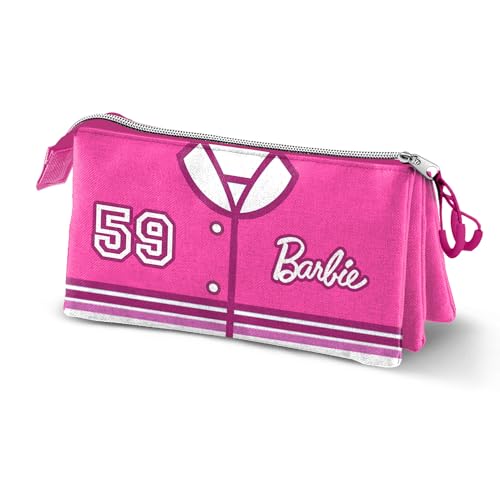 Barbie Varsity-Astuccio Triplo, Rosa, 23 X 11 Cm
