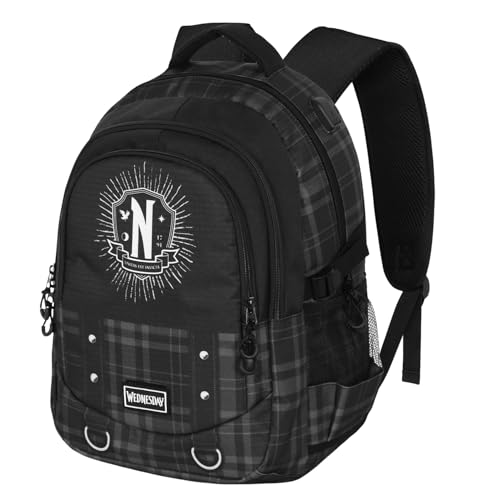 Mercoledì Chains-Zaino Running Plus, Nero, 34 X 46 Cm, Capacità 32 L