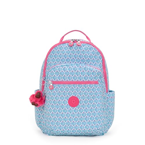Kipling Seoul Zaino Grande, Dreamy Geo C (Blu)