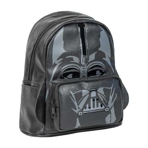 Cerdá Life'S Little Moments - Zaino Casual Star Wars - Nero - 22,5X22,5X7,Cm - In Pu - Stampa Darth Vader - Prodotto Originale