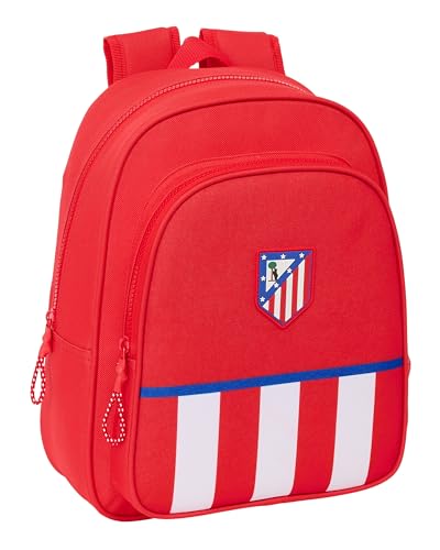 Safta Atletico De Madrid - Zaino Scuola Per Bambini, Ideale Per Bambini Di Diverse Età, Comodo E Versatile, Qualità E Resistenza, 27 X 10 X 33 Cm, Col