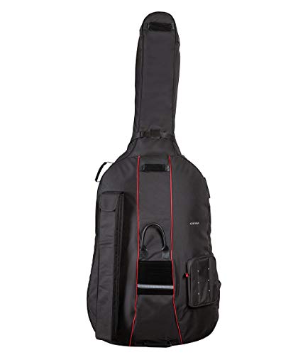 Gewa Borsa Da Concerto Per Contrabbasso Prestige 3/4 Con Imbottitura Da 25 Mm, Tasca Per Arco, Tasca Per Spartiti, Cinghie Per Zaino