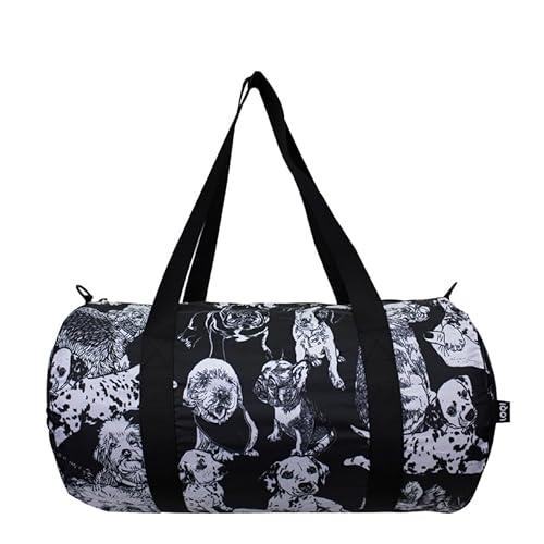 Loqi Borsa Da Viaggio/Weekender "Red Poppy Bee - Dogs Recycled" Cm 50X25X25