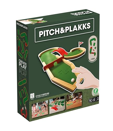 Pitch&Plakks | Minigolf Gioco Da Tavolo | Per Bambini E Adulti | Da 3 A 99 Anni | Da 1 A 10 Giocatori | Legno | Giochi Educativi E Di Abilità | Gioco 