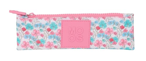 Safta Moos Flores – Astuccio Scolastico, Astuccio Per Bambini, Ideale Per Bambini Dai 5 Ai 14 Anni, Comodo E Versatile, Qualità E Resistenza, 20 X 60