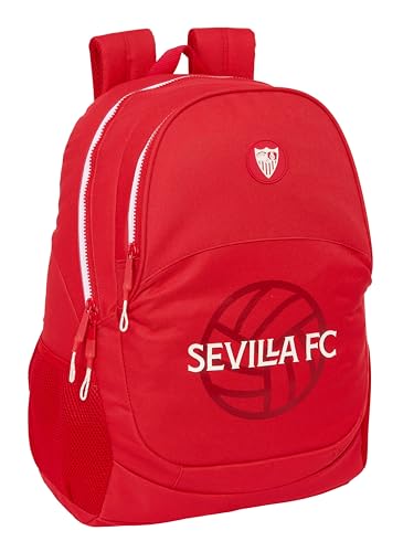 Safta Sevilla Fc - Zaino Scuola Per Bambini, Ideale Per Bambini Di Diverse Età, Comodo E Versatile, Qualità E Resistenza, 32 X 16 X 44 Cm, Colore Ross