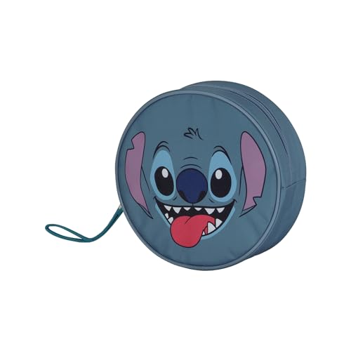 Disney Lilo E Stitch Face-Borsa Da Toilette Jumbo, Blu, 21 X 23 Cm