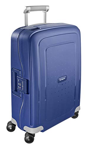 Samsonite S'Cure - Spinner S Valigia A Mano, 55 Cm, 34 L, Blu (Dark Blue)