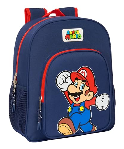 Super Mario World - Zaino Scuola Per Bambini, Adattabile A Carrozzina, Ideale Per Bambini In Età Scolare, Comodo E Versatile, Qualità E Resistenza, 32