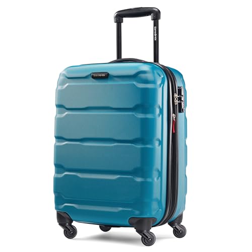 Samsonite Omni Pc Hardside Bagaglio Espandibile Con Ruote Spinner, Blu Caraibico, Carry-On 20-Inch, Omni Pc Hardside Espandibile Bagaglio Con Ruote Sp