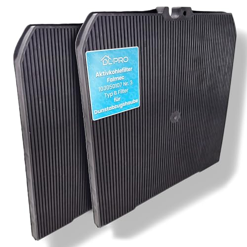 2 Filtri A Carbone Attivo Dl-Pro Adatti Per Falmec 103050107 N. 3 Tipo B Filtro Per Cappa Aspirante