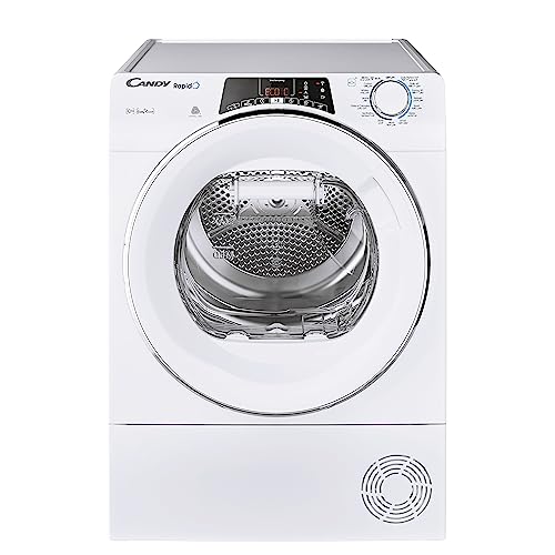 Candy Dryer 10Kg-Roeh10A2Tce-19-Tecnologia Pompa Di Calore-Bianco-Cromo Ring-Rapido-Class A++ - Wifi+Bt - Display A 5 Cifre