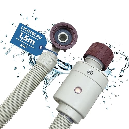 Lichtblau Aquastop 2980 - Tubo Flessibile Per Lavastoviglie, 1,5 M, Angolo 3/4", Con Valvola Di Sicurezza E Filtro Antisporco, Tubo Di Alimentazione,