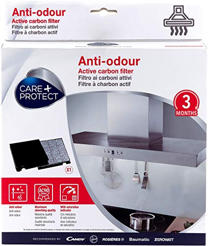 Care + Protect Filtro Cappa Compatibile Anti-Odore Ai Carboni Attivi (225X210X30Mm, 530Gr, Type M15)