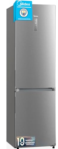 Midea Frigorifero Combi No Frost | 59,5 Cm Di Larghezza X 188 Cm Di Altezza | Inox | Frigorifero Combinato Libero Installazione 224 L + 86 L Congelato