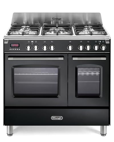 Delonghi Mem965Tnxed Cucina Forno Piano Cottura 5 Fuochi Gas Tripla Corona Nero