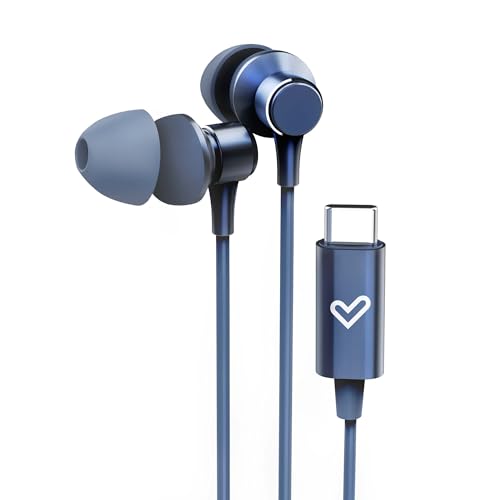 Energy Sistem Metallized Type C Cuffie In-Ear (Connessione Tipo C, Microfono, Controllo Del Volume, Alluminio, Plastica Riciclata) Blu